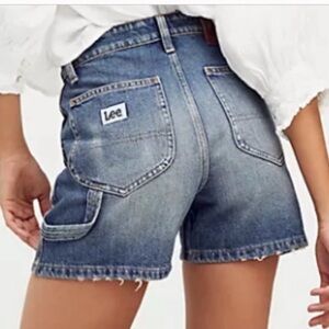 LEE modern vintage high rise dungaree carpenter SHORTS